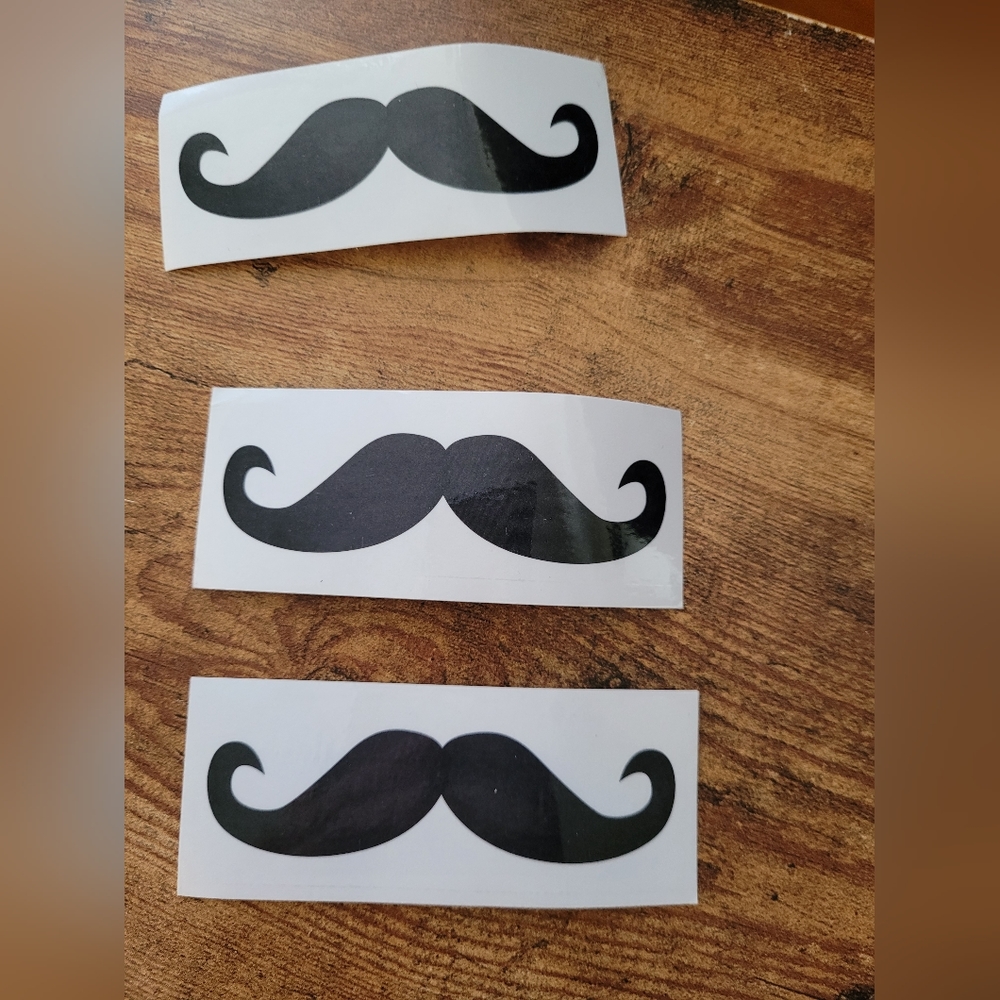 💛5 Ads/$10- New - Moustache Decal (set of 3)